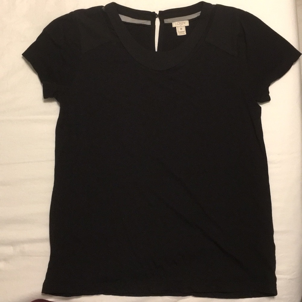 J. crew mesh collar T shirt